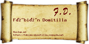 Fábián Domitilla névjegykártya